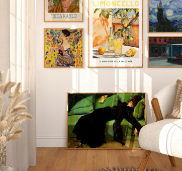 Gallery wall in a living room